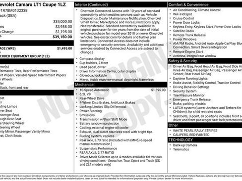 Used 2021 Chevrolet Camaro LT w/ RS Package RWD image 42