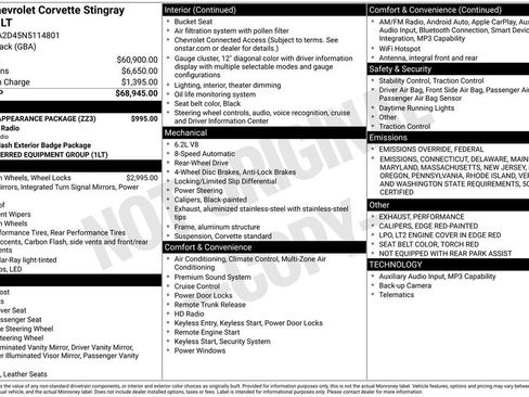 Used 2022 Chevrolet Corvette Stingray Coupe w/ Engine Appearance Package image 24