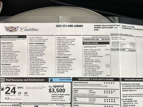 Used 2023 Cadillac XT4 Luxury w/ Cold Weather Package AWD/4WD image 43