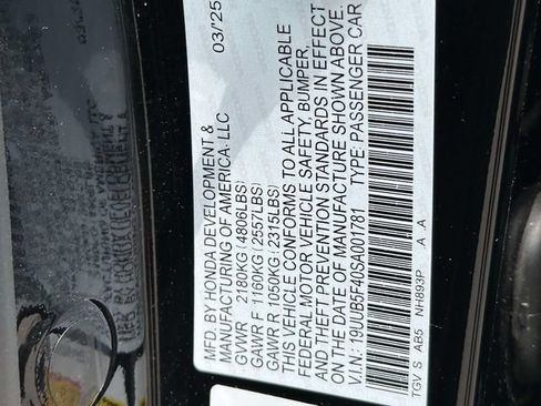 Used 2025 Acura TLX w/ Technology Package FWD image 17