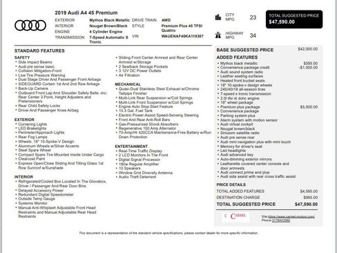 Used 2019 Audi A4 2.0T Premium Plus image 48