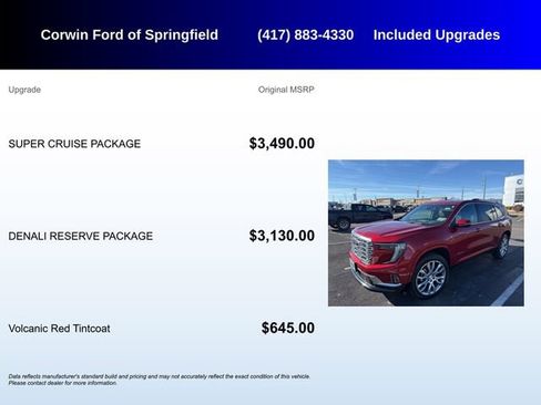 Used 2025 GMC Acadia Denali w/ Super Cruise Package image 5