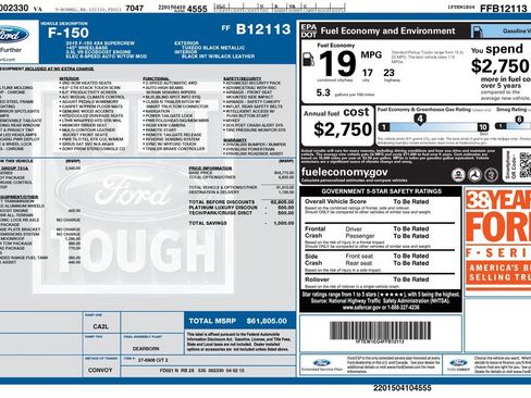 Used 2015 Ford F150 Platinum w/ Equipment Group 701A Luxury image 6