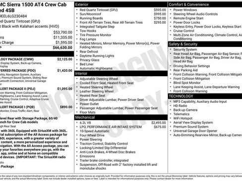 Used 2020 GMC Sierra 1500 AT4 w/ Technology Package AWD/4WD image 3