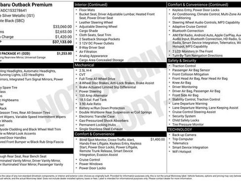 Used 2025 Subaru Outback Premium w/ Popular Package #1 AWD/4WD image 6