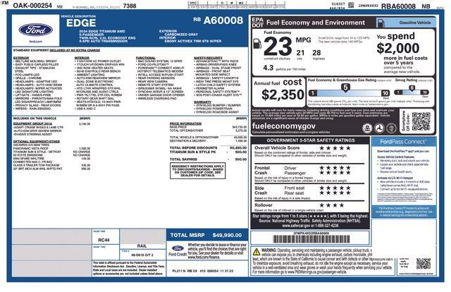Used 2024 Ford Edge Titanium w/ Equipment Group 301A AWD/4WD image 5