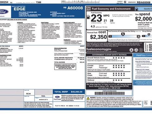 Used 2024 Ford Edge Titanium w/ Equipment Group 301A AWD/4WD image 5