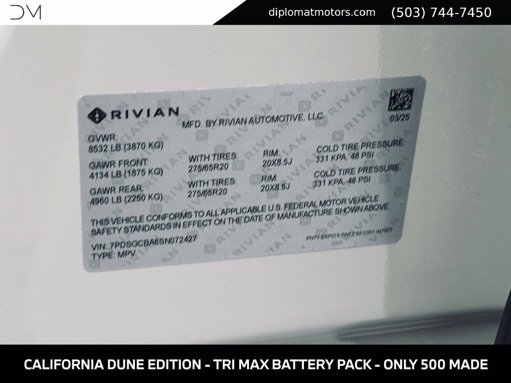 Used 2025 Rivian R1S Adventure Tri AWD/4WD image 47