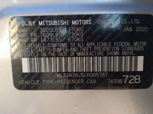 Used 2020 Mitsubishi Mirage SE FWD image 33