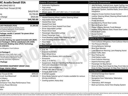 Used 2017 GMC Acadia Denali w/ Technology Package image 47