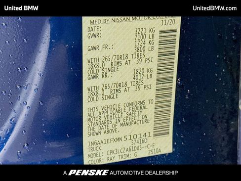 Used 2021 Nissan Titan SV w/ SV Convenience Package image 14