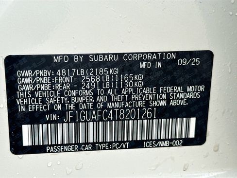 New 2026 Subaru Impreza 2.0i Sport image 40