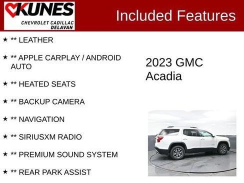 Used 2023 GMC Acadia SLT FWD image 3