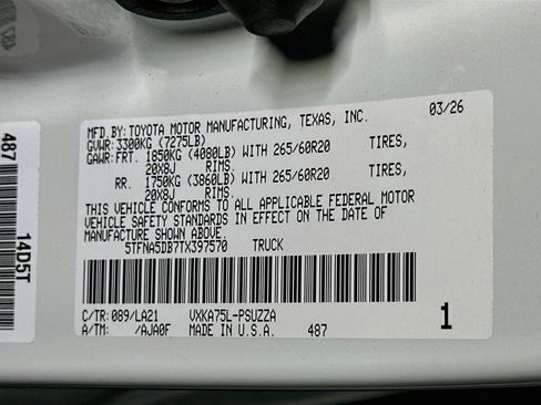New 2026 Toyota Tundra Platinum AWD/4WD image 16
