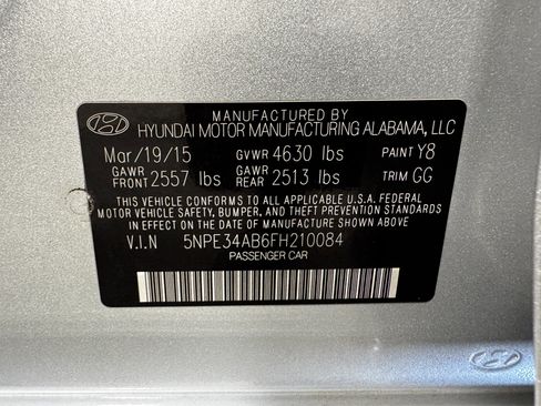 Used 2015 Hyundai Sonata Limited 2.0T FWD image 24