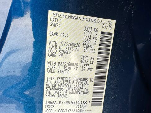 Used 2017 Nissan Titan Platinum Reserve AWD/4WD image 38