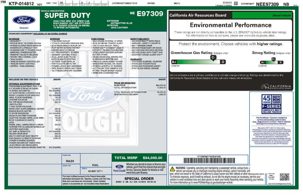 Used 2022 Ford F350 King Ranch w/ King Ranch Ultimate Package AWD/4WD image 4