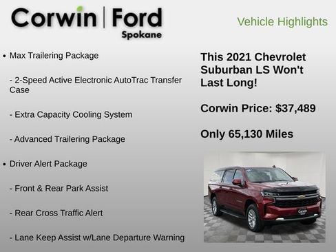 Used 2021 Chevrolet Suburban LS w/ Driver Alert Package image 6