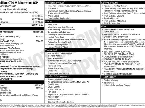 Used 2024 Cadillac CT4 V Blackwing w/ Arrival Edition RWD image 57