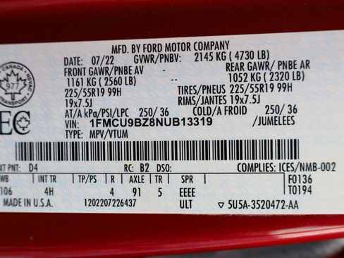 Used 2022 Ford Escape SE w/ SE Sport Appearance Package AWD/4WD image 16