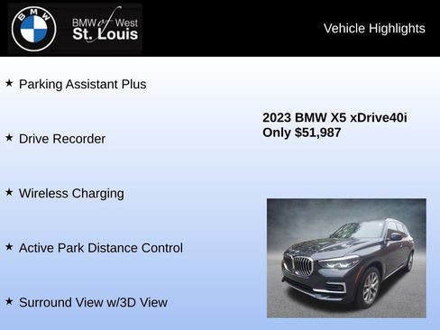Used 2023 BMW X5 xDrive40i w/ Premium Package AWD/4WD image 16