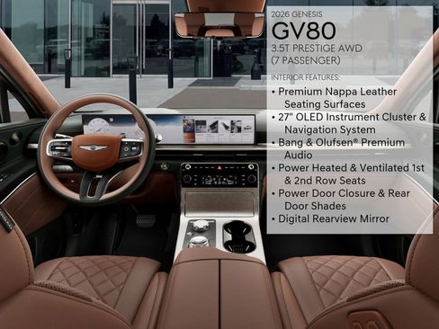 New 2026 Genesis GV80 3.5T Prestige image 17