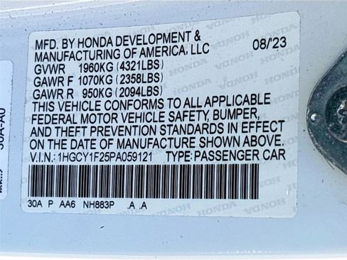 Certified 2023 Honda Accord LX image 33
