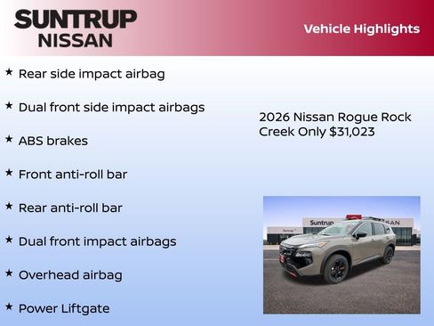 New 2026 Nissan Rogue Rock Creek w/ Rock Creek Premium Package image 23