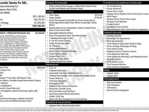 Used 2022 Hyundai Santa Fe SEL w/ Convenience + Premium Package AWD/4WD image 17