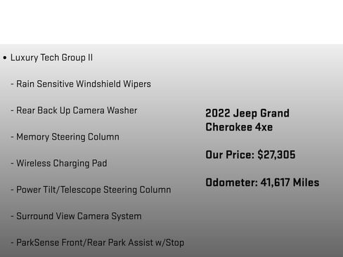 Used 2022 Jeep Grand Cherokee Limited 4xe w/ Luxury Tech Group II AWD/4WD image 12