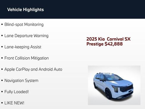 Used 2025 Kia Carnival SX Prestige image 4