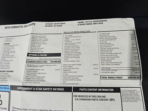 Used 2019 Chevrolet Corvette Z06 image 4