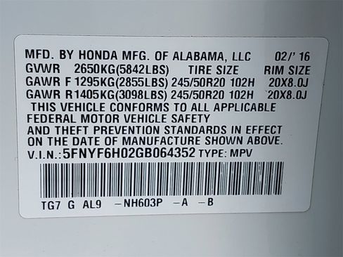 Used 2016 Honda Pilot Elite image 48