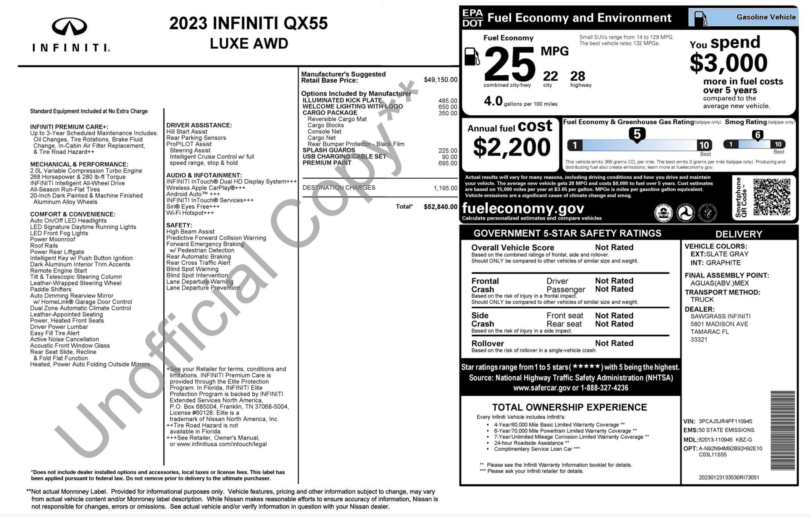 Used 2023 INFINITI QX55 Luxe w/ Cargo Package AWD/4WD image 4