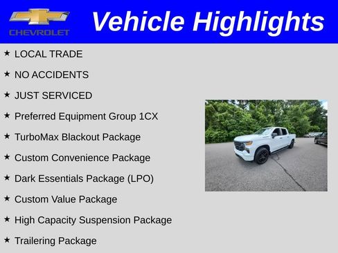 Certified 2025 Chevrolet Silverado 1500 Custom w/ Turbomax Blackout Package image 2