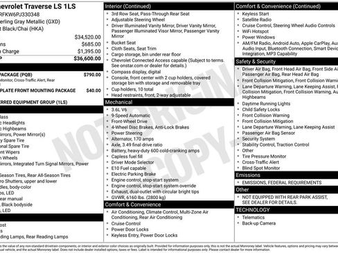 Certified 2023 Chevrolet Traverse LS w/ Safety Package image 43
