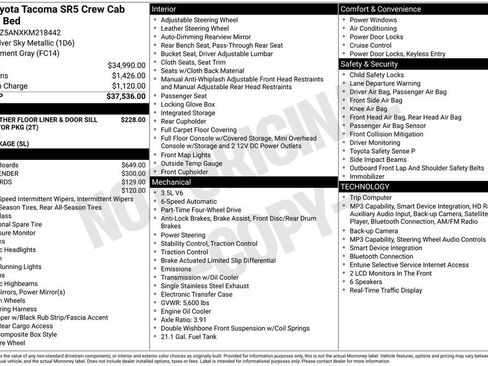 Used 2019 Toyota Tacoma SR5 AWD/4WD image 34