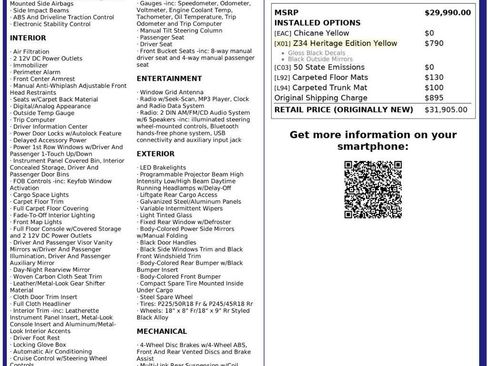 Used 2018 Nissan 370Z Coupe w/ Z34 Heritage Edition - Yellow image 7