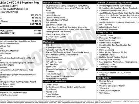 Used 2025 MAZDA CX-50 AWD 2.5 S w/ Accent Package image 37