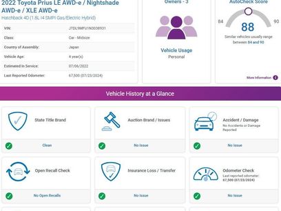 Used 2022 Toyota Prius XLE
