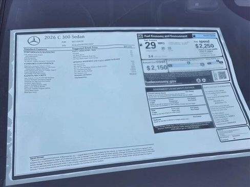 New 2026 Mercedes-Benz C 300 Sedan image 16