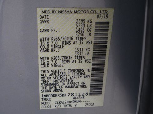 Used 2019 Nissan Frontier SV image 19