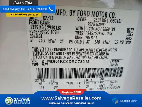 Used 2013 Ford Edge Limited AWD/4WD image 16