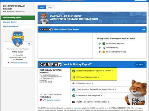 Used 2021 Subaru Outback Premium image 12