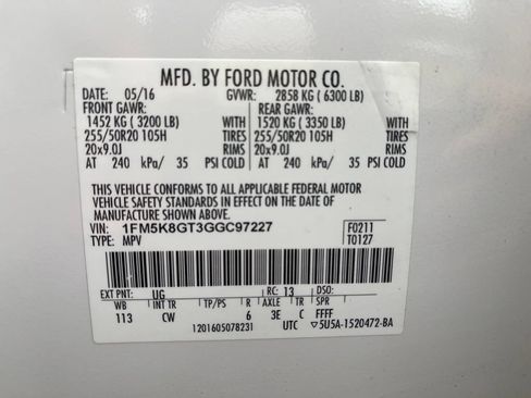 Used 2016 Ford Explorer Sport w/ Equipment Group 401A AWD/4WD image 36