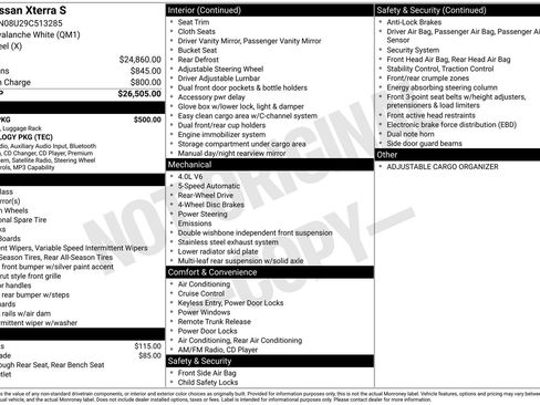 Used 2009 Nissan Xterra S w/ X Gear Pkg image 1