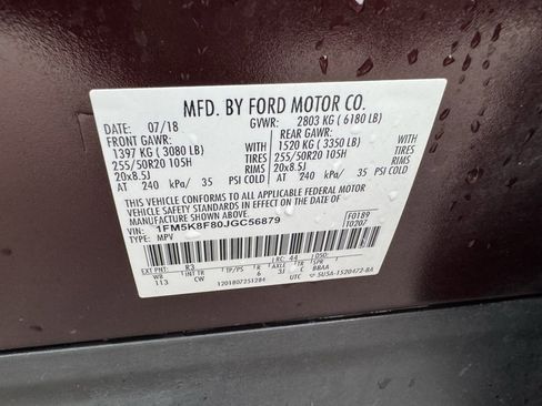 Certified 2018 Ford Explorer Limited w/ Equipment Group 301A image 53