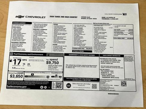 New 2026 Chevrolet Tahoe High Country image 14