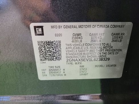 Used 2020 Chevrolet Equinox LS w/ LPO, Cargo Package AWD/4WD image 33