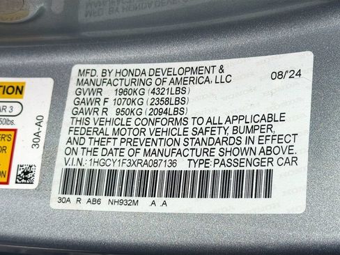 Certified 2024 Honda Accord EX image 29